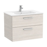 Meuble de Salle de Bains Avec Bac Central Couleur Frêne Victoria Unik 70 cm Roca