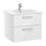 Móvel de Casa de Banho Com Lavatório Central Cor Branco Brilho Victoria Unik 60 cm Roca