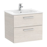 Bathroom Vanity Unit with Central Washbasin Victoria 60 cm Unik Collection Ash Roca