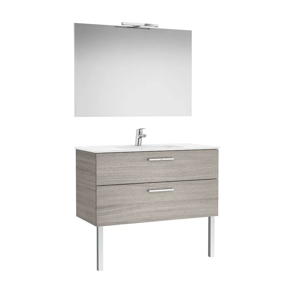 Conjunto de Baño Suspendido de 100 cm Colección Victoria Roble Roca - Vista 2