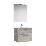 Conjunto de Baño Suspendido de 60 cm Colección Victoria Roble Roca