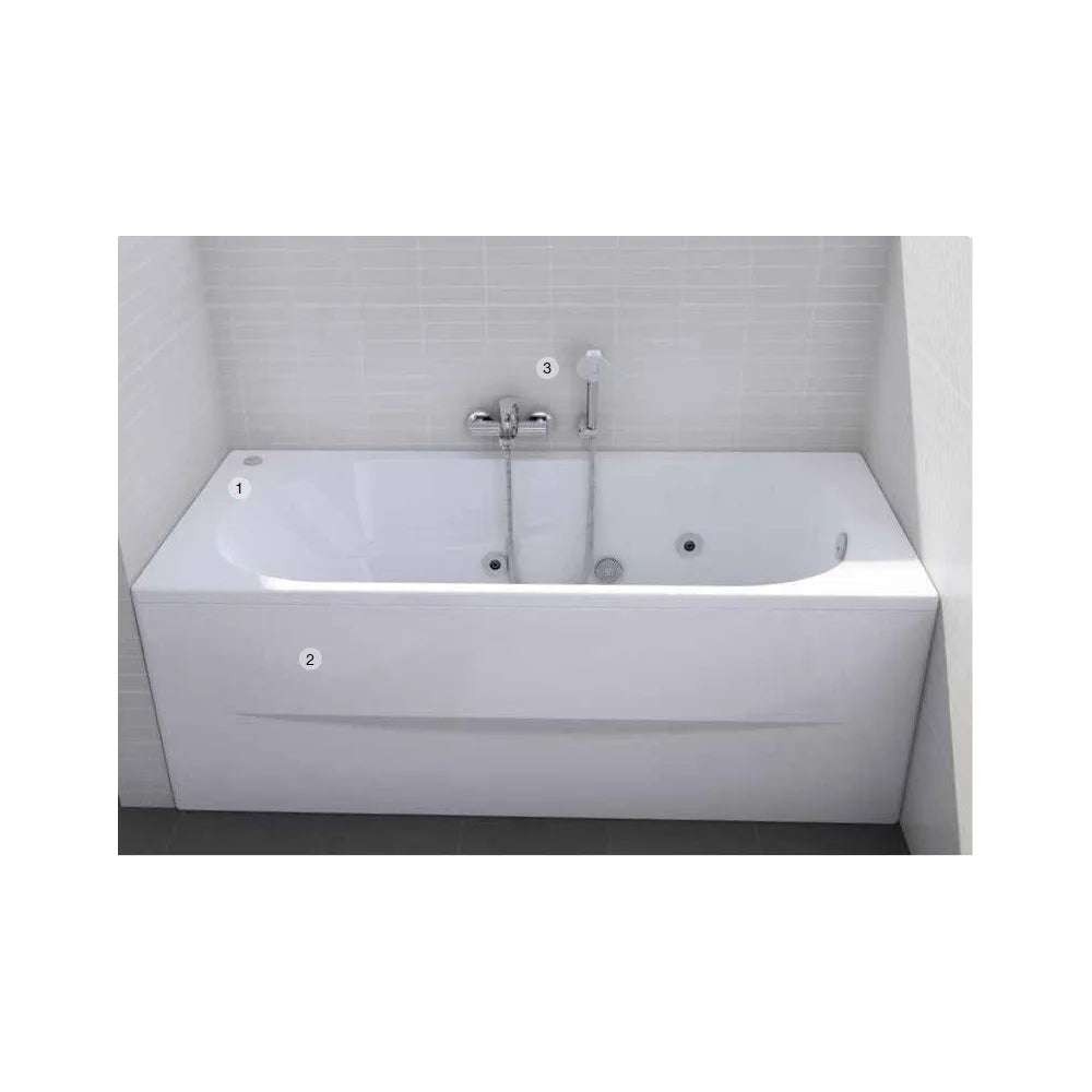 Bañera de acrílico con hidromasaje de 150 cm con un acabado en color blanco Basic Genova ROCA - Vista 2