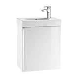 Bathroom Vanity Unit with Basin Suspendido Mini de 45 cm Colección Unik Gloss White Roca