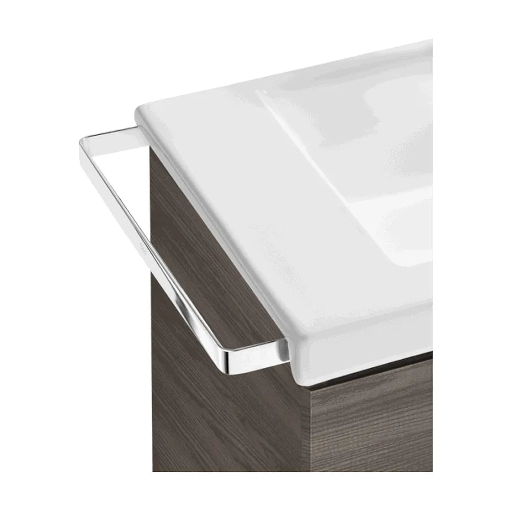Mueble de Baño Suspendido 110 cm con Lavabo y 2 Cajones Blanco y Fresno Unik Prisma Roca - Vista 5
