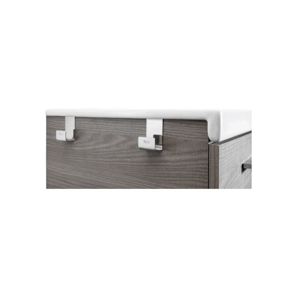 Mueble de Baño Suspendido 110 cm con Lavabo y 2 Cajones Blanco y Fresno Unik Prisma Roca - Vista 6