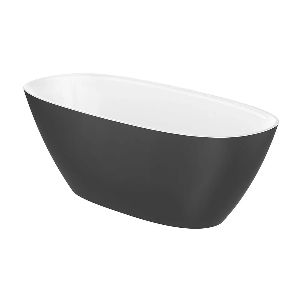 Bañera exenta de Stonex con diseño ovalado en acabado color onix y blanco Ariane Roca - Vista 1