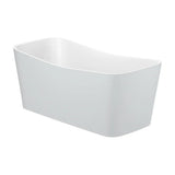 Baignoire Îlot Rectangulaire en Stonex Perle-blanc Maui Square 155x70x63cm Roca