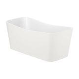 Banheira Livre Retangular Stonex Em Branco Com Exterior Bege Maui Square Roca