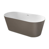 Bañera de Stonex con Diseño Ovalada Café Raina White Roca