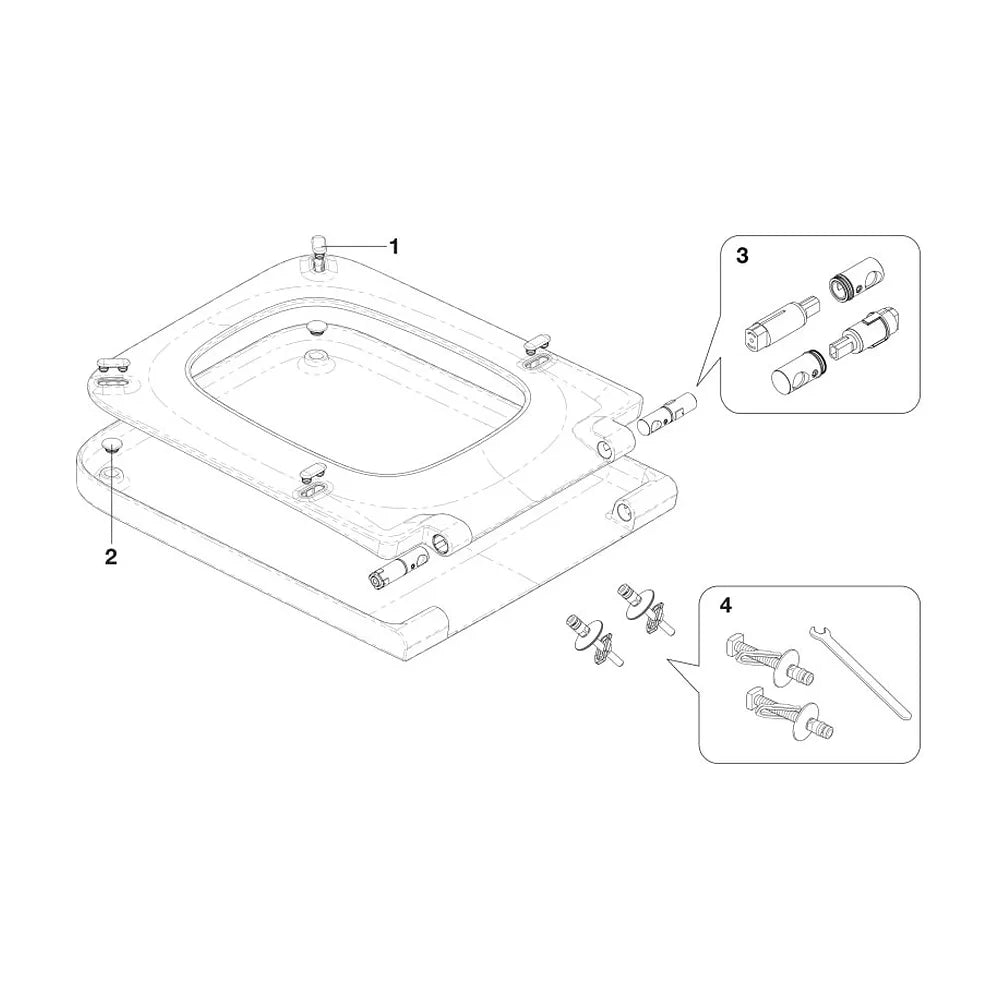 Inodoro Suspendido Rimless Square Salida Horizontal Inspira Blanco Mate Roca - Vista 4