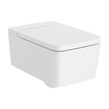 Wall-Hung Toilet Rimless Square Horizontal Outlet Inspira White Mate Roca