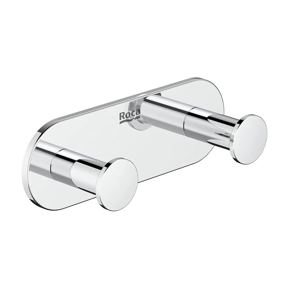 Percha de metal para pared con diseño doble en acabado color cromo Hotels Round Roca - Vista 1