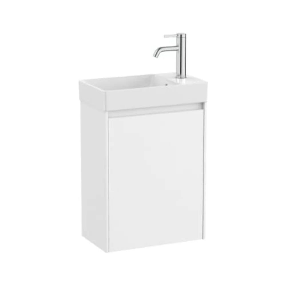 Mueble de baño con lavabo de 45 cm de ancho en color blanco mate Unik Ella Ona Roca - Vista 1