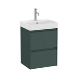 Bathroom Vanity Unit with Basin and 2 Drawers Verde Montaña Ella Ona de 45 cm Colección Unik Roca