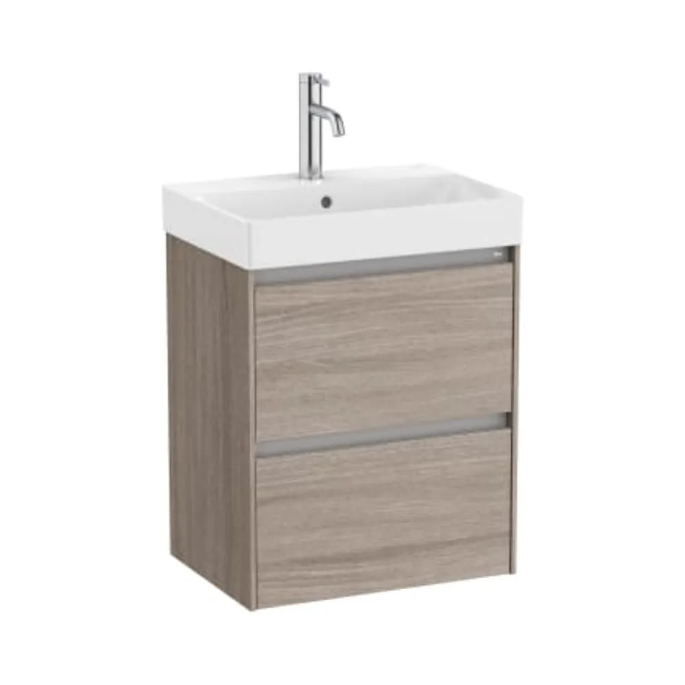 Mueble de Baño con Lavabo y 2 Cajones Olmo Oscuro Ella Ona de 55 cm Colección Unik Roca - Vista 1