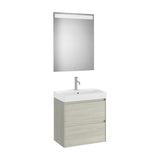 Ensemble de Salle de Bains de Couleur Chêne Clair Avec Plan Vasque Et Miroir Ella Ona Unik 60 cm Roca