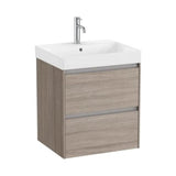 Bathroom Vanity Unit with Basin and 2 Drawers Olmo Oscuro Ella Ona de 55 cm Colección Unik Roca