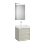 Ensemble de Salle de Bains Chêne Clair Avec Plan Vasque Et Miroir Ella Ona Unik 55 cm Roca