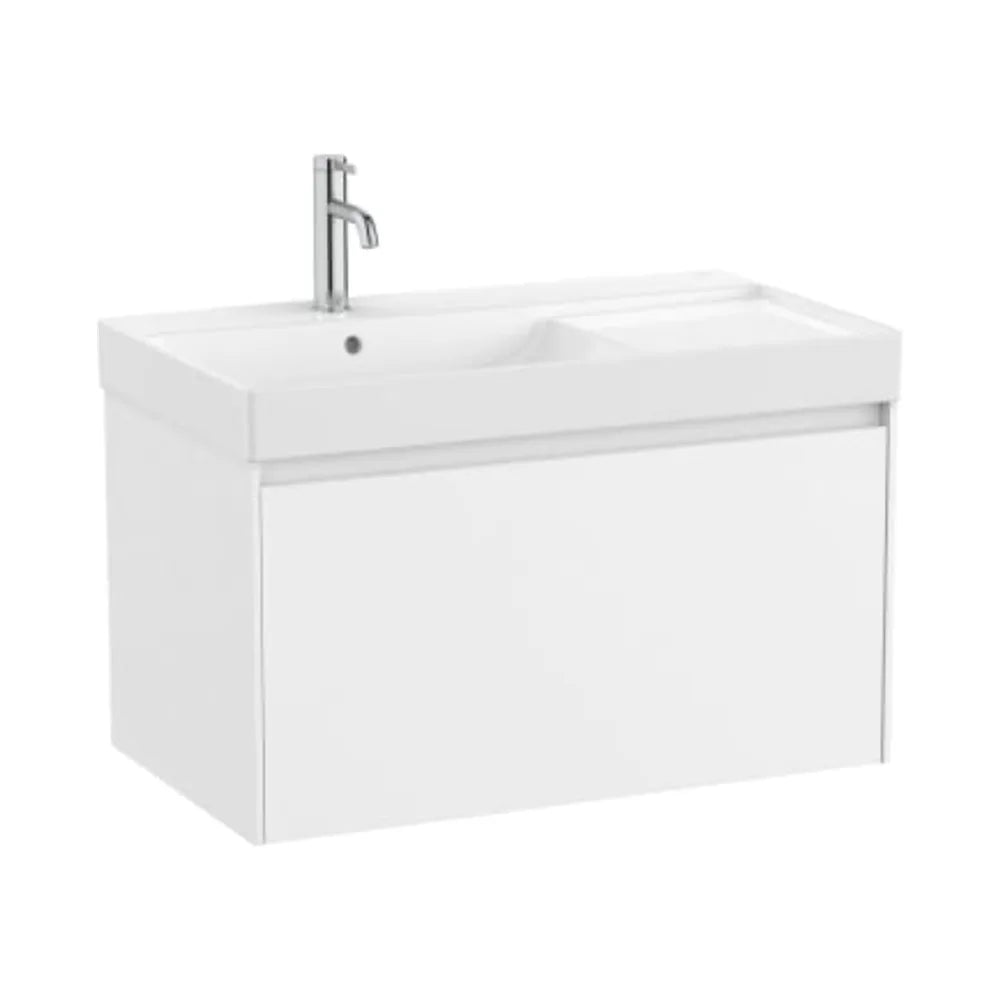 Mueble de Baño con Lavabo y 1 Cajón Ona de 80 cm Colección Unik Blanco Mate Roca - Vista 1