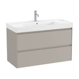 Bathroom Vanity Unit with Basin and 2 Drawers Arena Mate Ella Ona de 100 cm Colección Unik Roca
