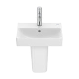 Lavabo Mural de Fineceramic con Semi Pedestal Ona 40 cm White Roca