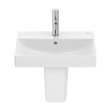 Lavabo Mural de Fineceramic con Semi Pedestal Ona 50 cm White Roca