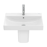 Lavatório de Porcelana Com Semi-pedestal Branco Ona 60x46cm Roca