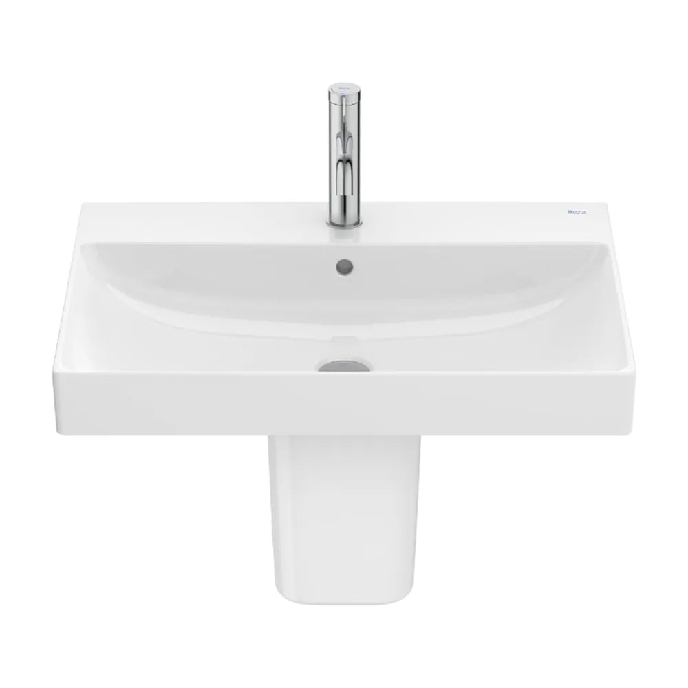 Lavabo de Porcelana con Semipedestal Ona 65x46cm Blanco Roca - Vista 1