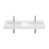 Lavatório Duplo de Porcelana Suspenso Branco Ona 120x46cm Roca