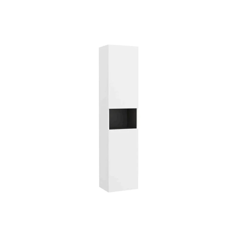 Mueble auxiliar de 40 cm de ancho con repisa abierta en color blanco mate Delta Ona Roca - Vista 1