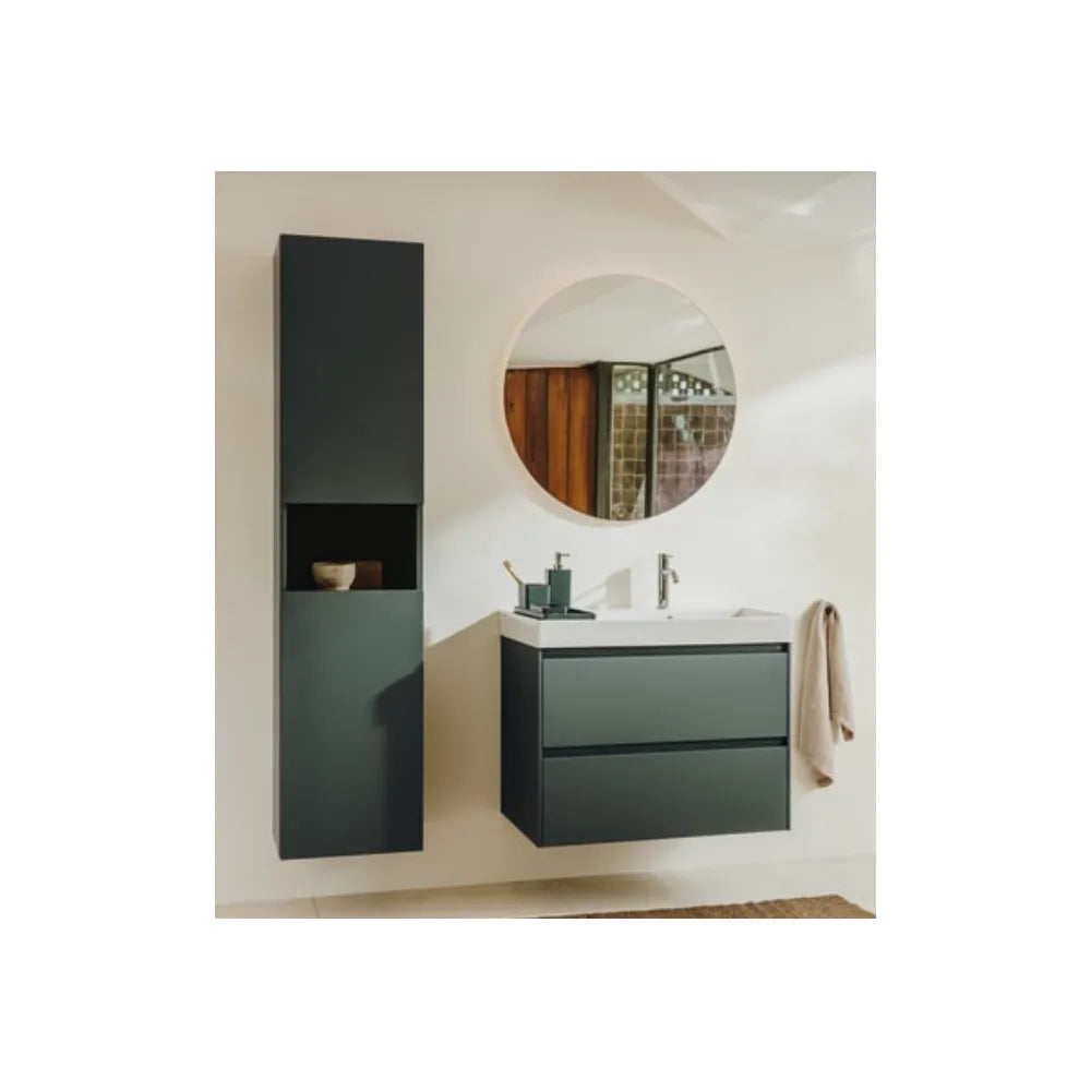 Mueble auxiliar de 40 cm de ancho con repisa abierta en color verde montaña Delta Ona Roca - Vista 2