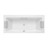 Banheira de Acrílico Com Design Retangular de Dois Lugares Com Acabamento de Cor Branco Vythos Roca