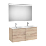 Ensemble Avec Plan Vasque Double Bois Aleyda 120 cm Beige Roca