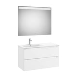 Conjunto Lavabo a Izquierda Aleyda 100 cm White Mate Roca