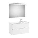 Conjunto Lavabo a Derecha Aleyda 100 cm White Mate Roca