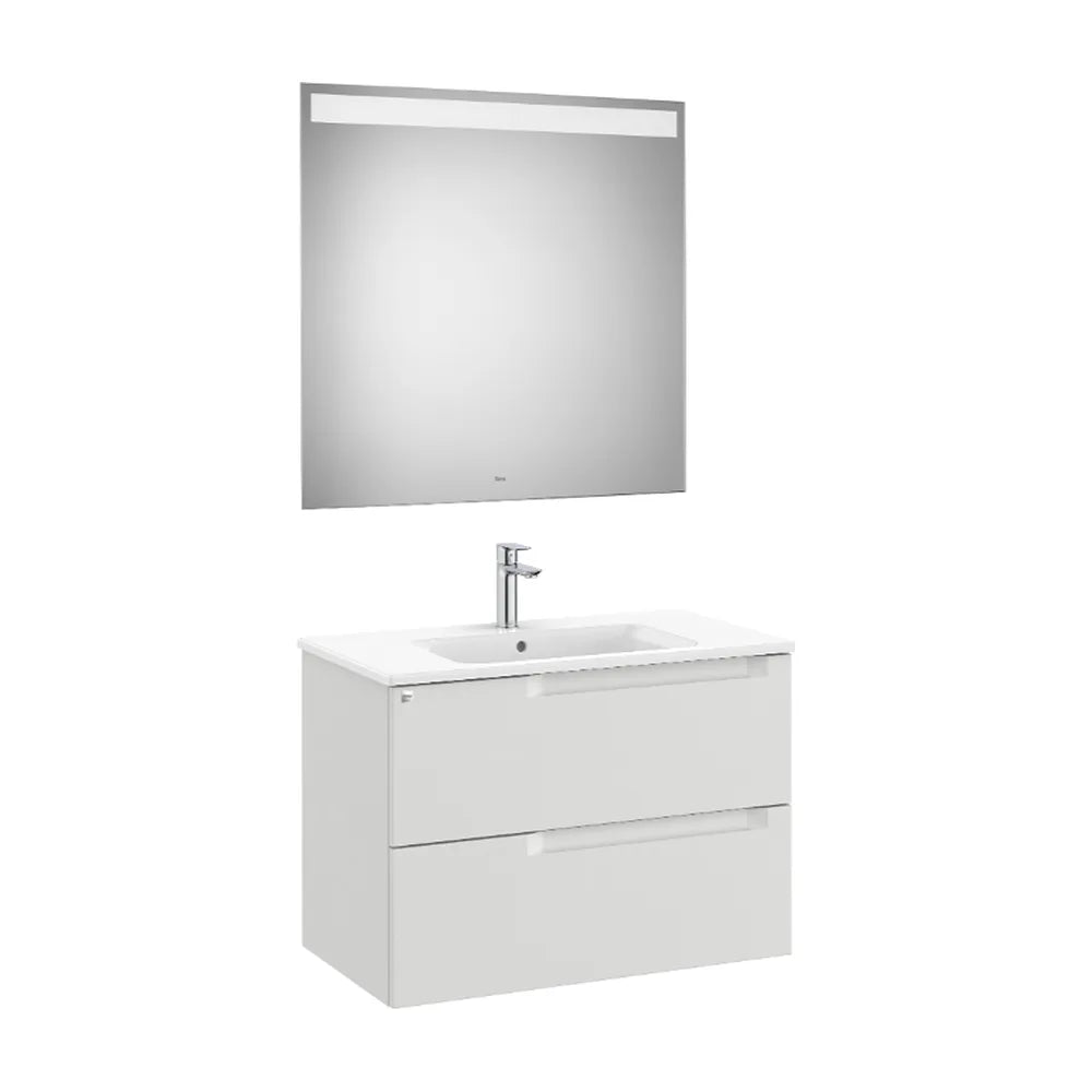 Conjunto Lavabo Centrado Gris Piedra Aleyda 80 cm Roca - Vista 1