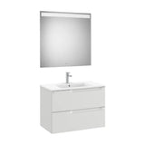 Conjunto Lavabo Centrado Gris Piedra Aleyda 80 cm Roca