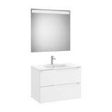 Conjunto Lavabo Centrado Aleyda 80 cm White Mate Roca
