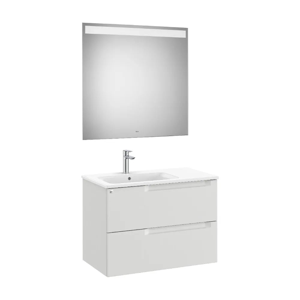 Conjunto Lavabo a Izquierda Gris Piedra Aleyda 80 cm Roca - Vista 1