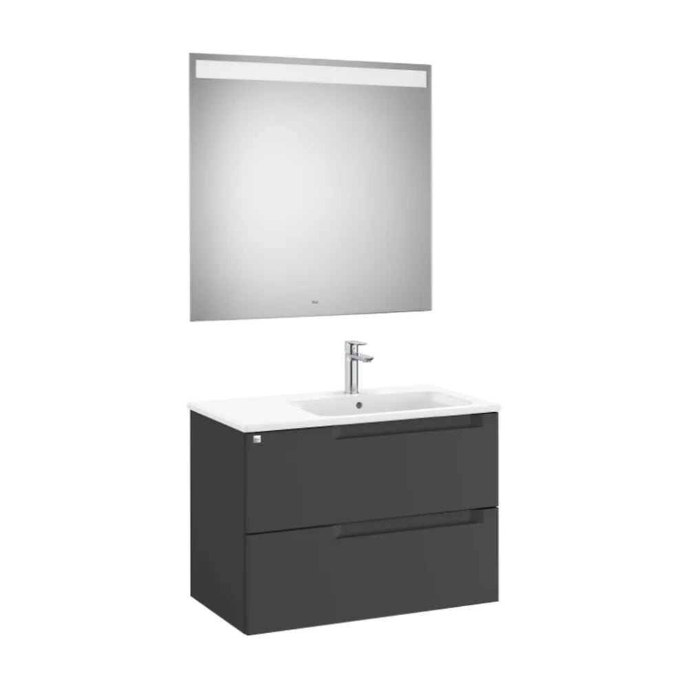 Conjunto Lavabo a Derecha Aleyda 80 cm Negro Mate Roca - Vista 1