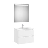 Conjunto Lavabo Centrado Aleyda 70 cm White Mate Roca