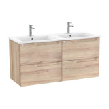 Bathroom Vanity Unit with Basin Doble Madera de 120 cm Colección Aleyda Beige Roca