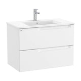 Meuble de Salle de Bains Avec Bac Centré Blanc Mat Aleyda 80 cm Roca
