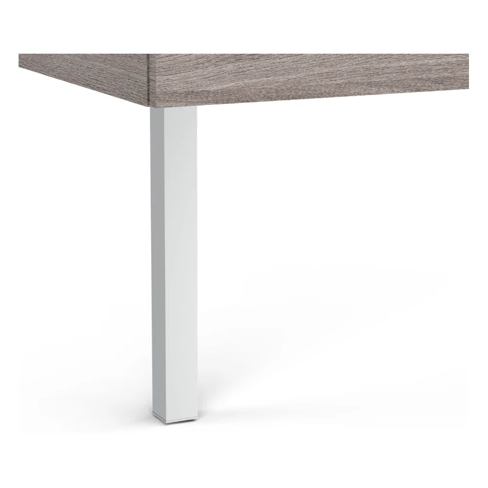 Mueble de baño con lavabo de porcelana a la derecha de 80 cm color madera blanca Aleyda Roca - Vista 4