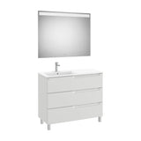 Conjunto de Lavabo a Izquierda Gris Piedra Aleyda 100 cm Roca