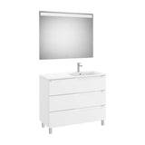 Conjunto Lavabo a Derecha Aleyda 100 cm White Mate Roca