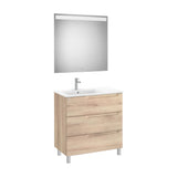 Ensemble Avec Bac À Gauche Bois Aleyda 80 cm Beige Roca
