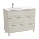 Bathroom Vanity Unit with Basin a Izquierda Madera de 100 cm Colección Aleyda White Roca
