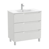 Bathroom Vanity Unit with Basin Centrado Gris Piedra de 80 cm Colección Aleyda Roca