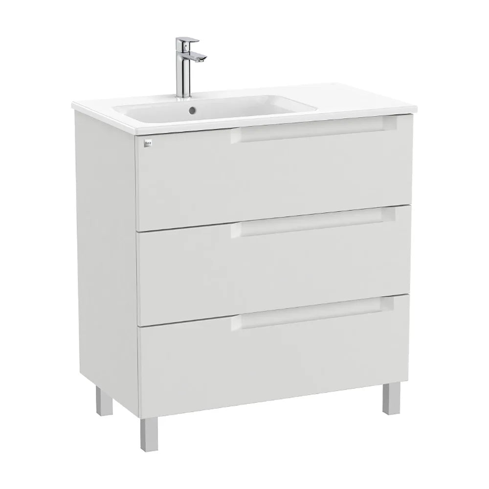 Mueble de Baño con Lavabo a la Izquierda Gris Piedra de 80 cm Colección Aleyda Roca - Vista 1